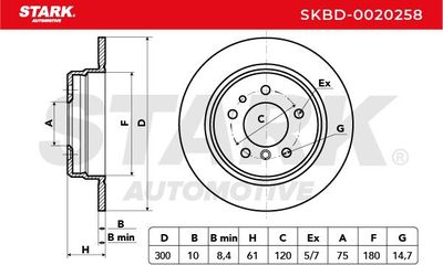 спирачен диск STARK SKBD-0020258