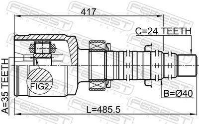 Шарнирный комплект, приводной вал 0111-GSX30RH