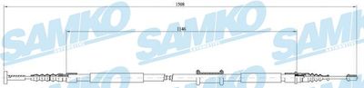 Тросик, cтояночный тормоз SAMKO C1659B для FIAT TEMPRA