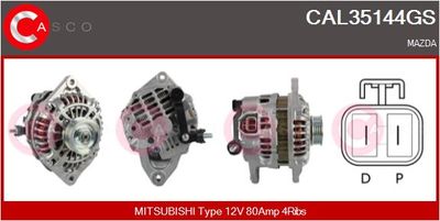 Генератор CASCO CAL35144GS для MAZDA MX-5