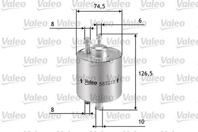 Топливный фильтр VALEO 587019 для MERCEDES-BENZ V-CLASS