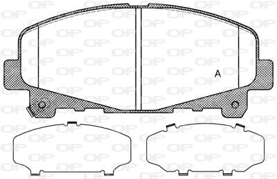 Комплект тормозных колодок, дисковый тормоз OPEN PARTS BPA1390.02 для ACURA TLX