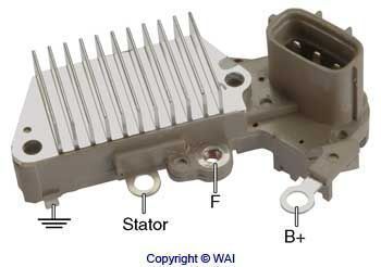 Régulateur d'alternateur WAI — 12V, 10,211cm