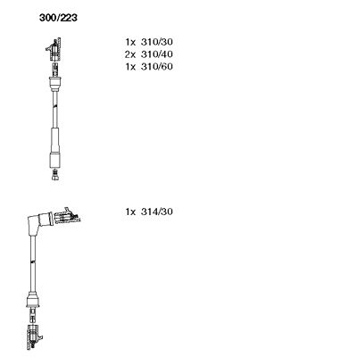 Комплект проводов зажигания BREMI 300/223 для FIAT RITMO