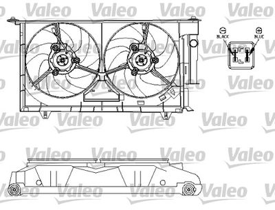 Вентилятор, охлаждение двигателя VALEO 696214 для PEUGEOT PARTNER