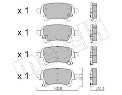 BREMSBELAGSATZ SCHEIBENBREMSE