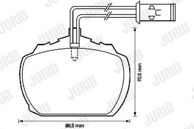 Комплект тормозных колодок, дисковый тормоз JURID 571820J для ROVER 2000-3500