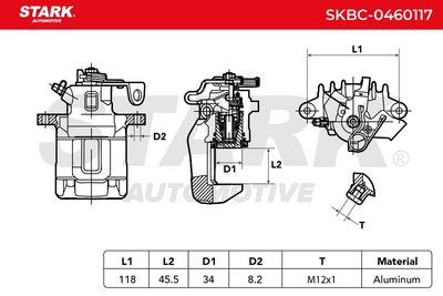 спирачен апарат STARK SKBC-0460117