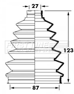 Bellow, drive shaft FIRST LINE FCB6022