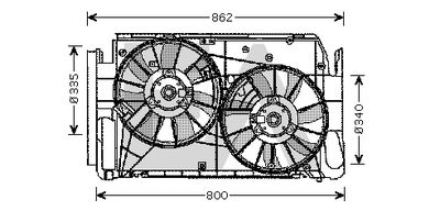 EACLIMA 33V71046 Вентилятор системы охлаждения двигателя  для TOYOTA PREVIA (Тойота Превиа)