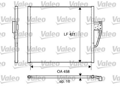 VALEO 817607 Радіатор кондиціонера для BMW (Бмв)