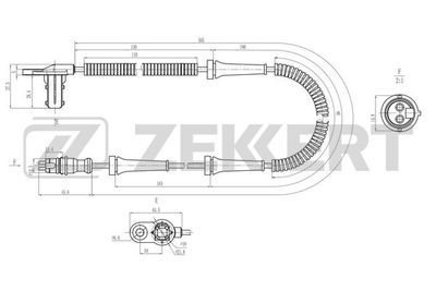 SE6212 ZEKKERT Датчик, частота вращения колеса