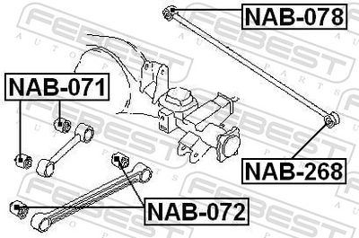 Mounting, control/trailing arm NAB-071