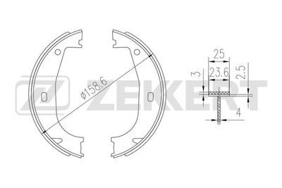 Комплект тормозных колодок ZEKKERT BK-4288 для BMW Z1