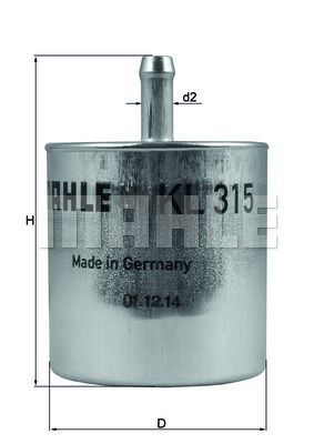 Топливный фильтр MAHLE KL 315 для BMW F