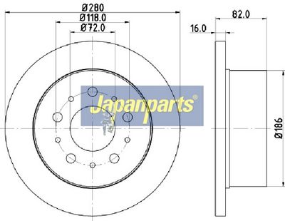 JAPANPARTS Stabdžių diskas