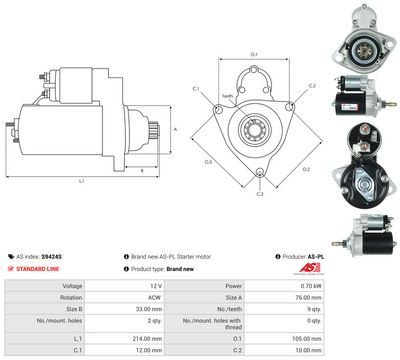 STARTER AS-PL S9424S 4