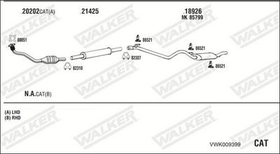 Изпускателна система WALKER VWK009399