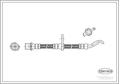Тормозной шланг CORTECO 19032957 для DAIHATSU TERIOS