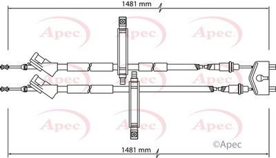 Cable Pull, parking brake APEC CAB1143