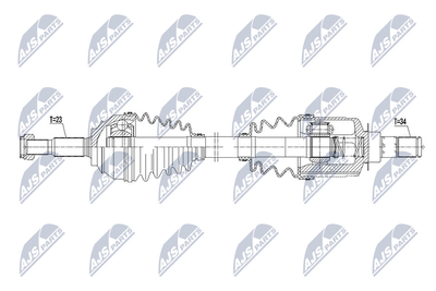 Приводной вал NTY NPW-RE-097 для RENAULT CLIO