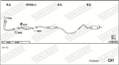 SISTEM DE ESAPAMENT WALKER FO30920