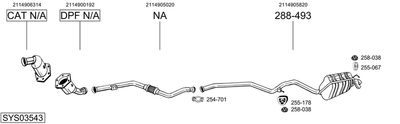 Układ wydechowy BOSAL SYS03543