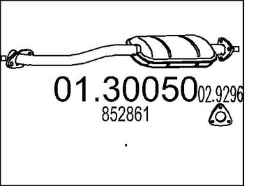 MTS 01.30050 Глушитель выхлопных газов  для OPEL KADETT (Опель Kадетт)