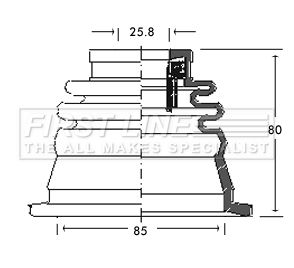 Bellow, drive shaft FIRST LINE FCB2686