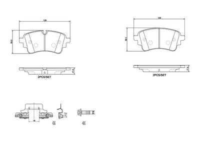 BREMBO Remblokkenset, schijfrem PRIME LINE (P 85 186)