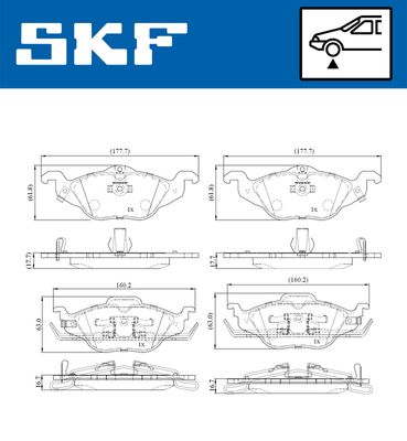 Комплект тормозных колодок, дисковый тормоз VKBP 80158 A