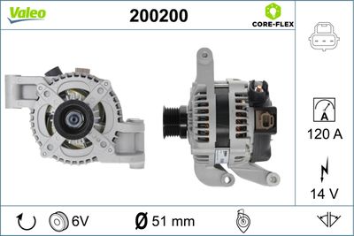 Генератор VALEO 200200 для FORD C-MAX