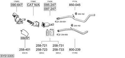 Układ wydechowy BOSAL SYS13305