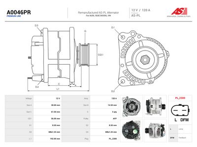 Alternator AS-PL A0046PR