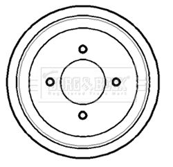 BORG & BECK BBR7112 Тормозной барабан  для NISSAN MICRA II (K11) 1.0 i 16V
