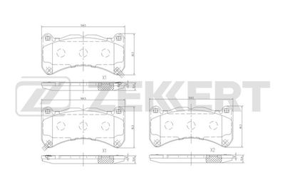 ZEKKERT BS-3051 Тормозные колодки и сигнализаторы  для LEXUS IS II (_E2_) IS F (USE20)