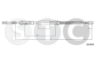Тросик, cтояночный тормоз STC T482515 для CHEVROLET TRANS