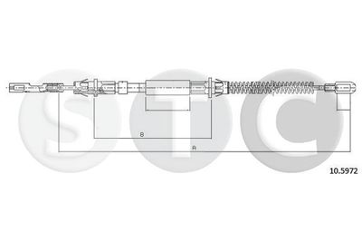 Тросик, cтояночный тормоз STC T482515 для OPEL SINTRA