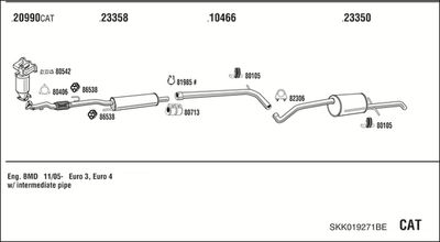 Układ wydechowy WALKER SKK019271BE
