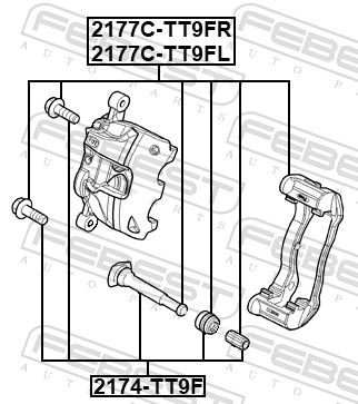 Brake Caliper Bracket Set 2177C-TT9FR