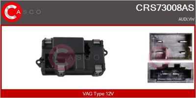 Odpor, vnitřní tlakový ventilátor CASCO CRS73008AS