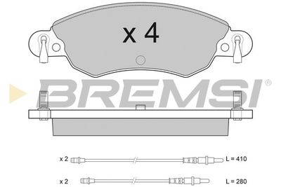 Комплект тормозных колодок, дисковый тормоз BREMSI BP2940 для CITROËN C5