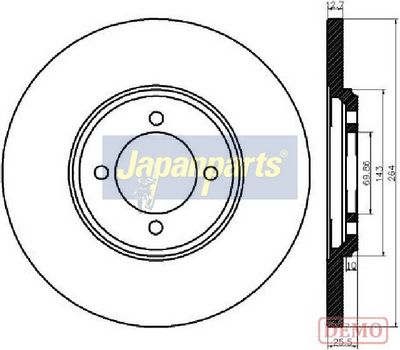 спирачен диск JAPANPARTS DP-0318C