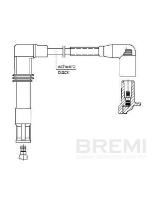Kabel zapalovací svíčky BREMI 1A13E43
