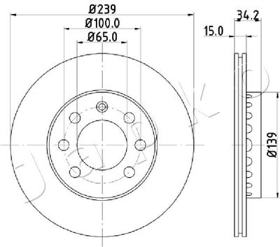 JAPKO 600904 Тормозные диски  для AUDI A2 (8Z0) 1.2 TDI