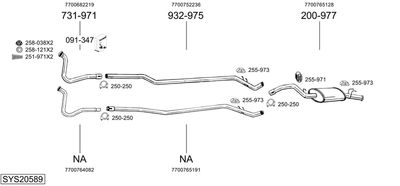 Układ wydechowy BOSAL SYS20589