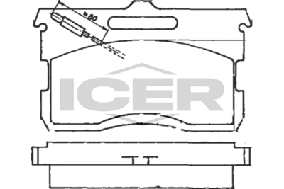 комплект спирачно феродо, дискови спирачки ICER 180103