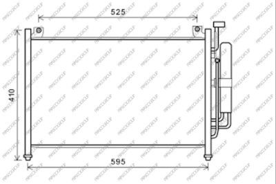 Конденсатор, кондиционер PRASCO MZ309C001 для MAZDA 2