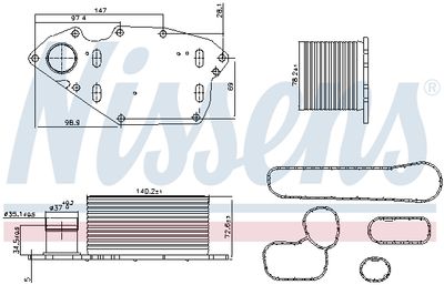 RADIATOR ULEI ULEI MOTOR NISSENS 91303 6
