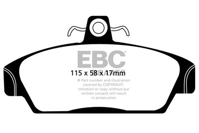 Комплект тормозных колодок, дисковый тормоз EBC Brakes DP817 для ROVER 100